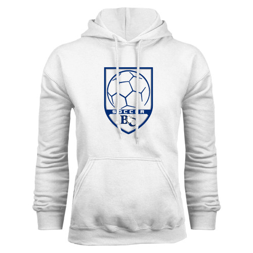  White Fleece Hoodie - Soccer Design