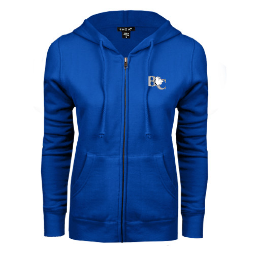  ENZA Womens Royal Fleece Full Zip Hoodie - Official Logo