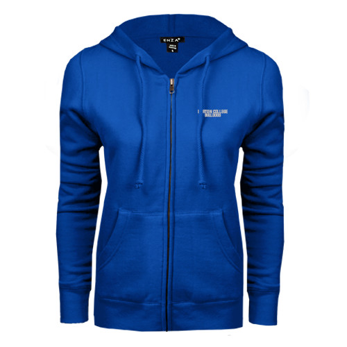  ENZA Womens Royal Fleece Full Zip Hoodie - Wordmark