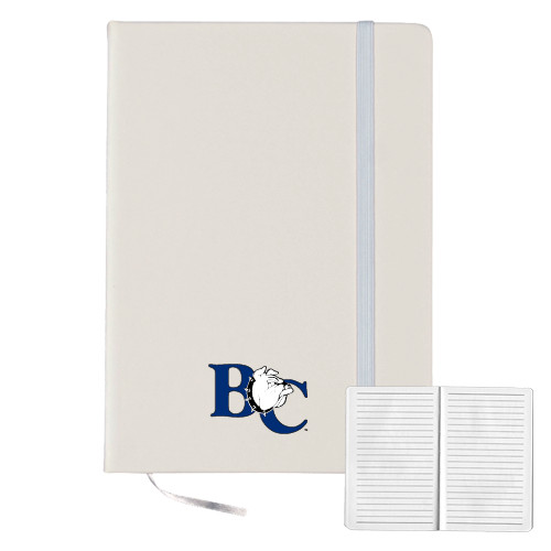  5x7 White Hard Cover Journal - Official Logo