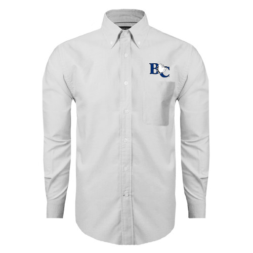  White Oxford Long Sleeve Shirt - Official Logo