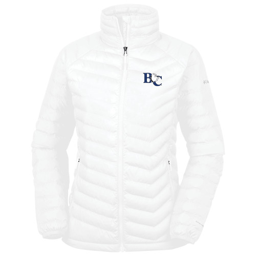  Columbia Womens White Powder Lite Jacket - Official Logo