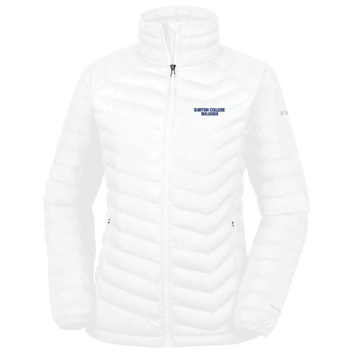  Columbia Womens White Powder Lite Jacket - Wordmark