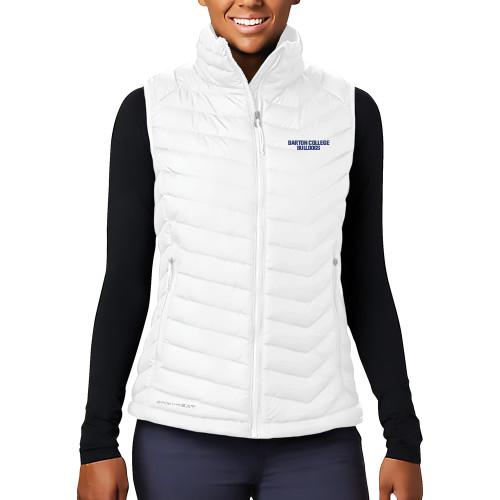  Columbia Womens White Powder Lite Vest - Wordmark