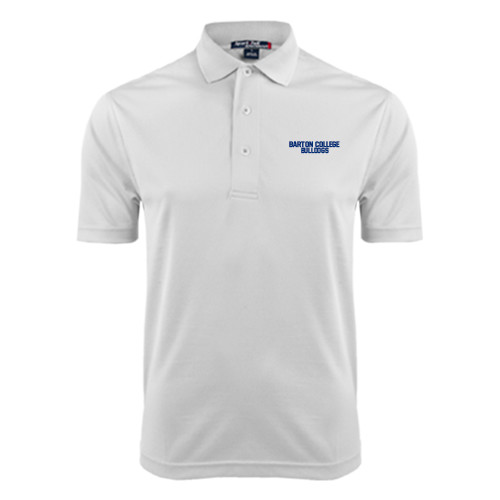  White Dry Mesh Polo - Wordmark