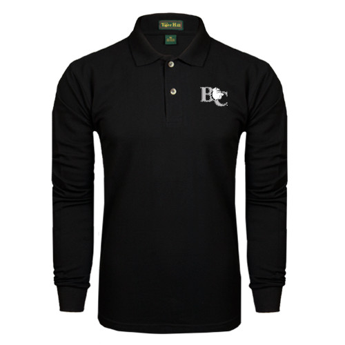  Black Long Sleeve Polo - Official Logo
