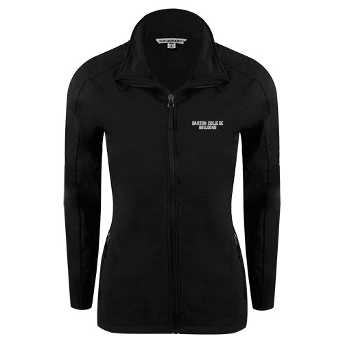  Womens Black Softshell Jacket - Wordmark