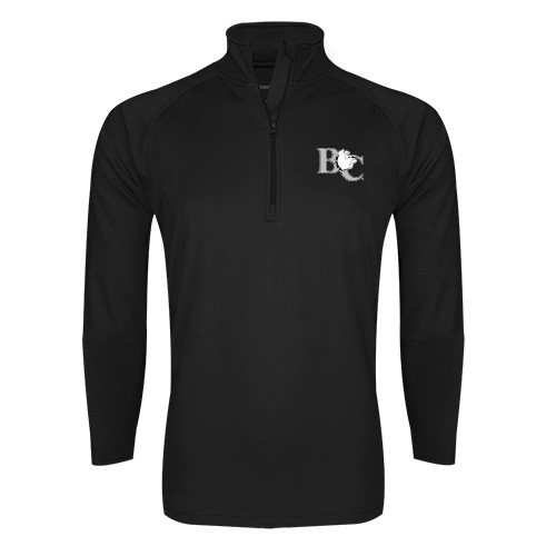  Sport Tek Black Sport Wick Stretch 1/2 Zip Pullover - Official Logo
