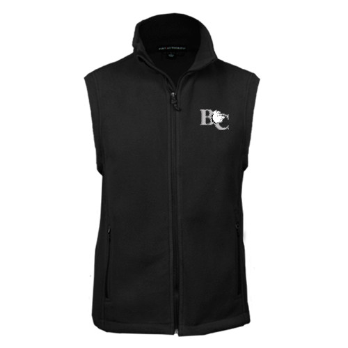  Black Fleece Full Zip Vest - Official Logo