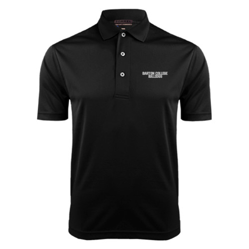  Black Dry Mesh Polo - Wordmark