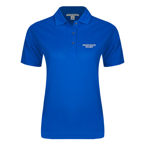  Womens Silk Touch Royal Pique Polo - Wordmark