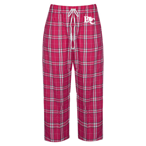  Womens Dark Fuchsia/White Flannel Pajama Pant - Official Logo