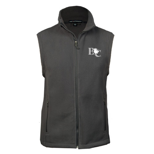  Charcoal Fleece Full Zip Vest - Official Logo