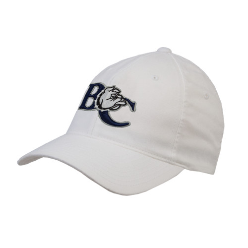  White Flexfit Structured Low Profile Hat - Official Logo