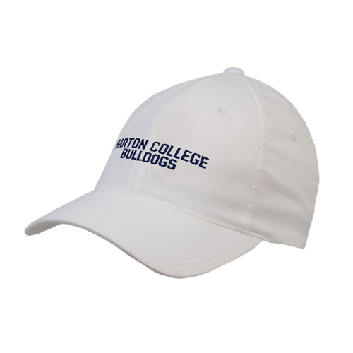  White Flexfit Structured Low Profile Hat - Wordmark