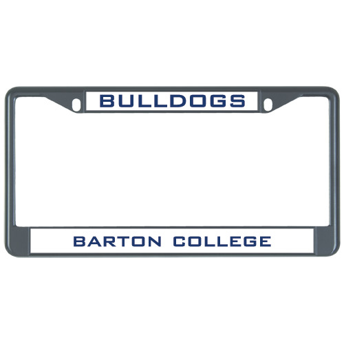  Metal License Plate Frame in Black - Bulldogs