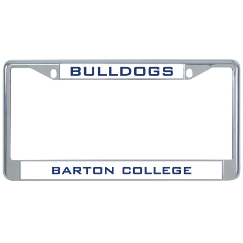  Metal License Plate Frame in Chrome - Bulldogs