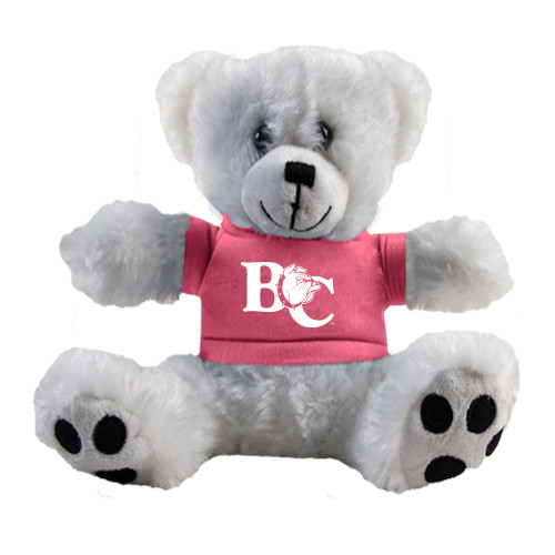  Plush Big Paw 8 1/2 inch White Bear w/Pink Shirt - Official Logo