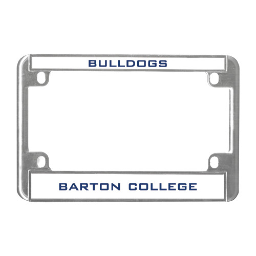  Metal Motorcycle License Plate Frame in Chrome - Bulldogs