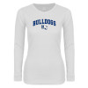 Thumbnail image for  Womens White Long Sleeve V Neck Tee