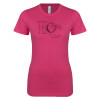 Thumbnail image for  Next Level Womens Fuchsia Boyfriend Tee