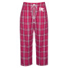 Thumbnail image for  Womens Dark Fuchsia/White Flannel Pajama Pant