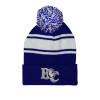 Thumbnail image for  Royal/White Two Tone Knit Pom Beanie w/Cuff