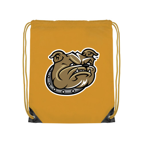  Gold Drawstring Backpack - Bulldog Head
