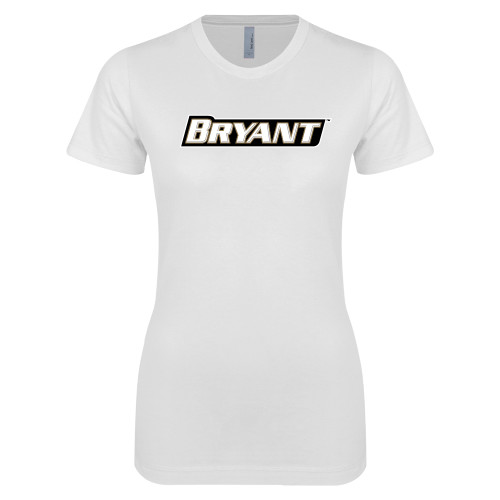  Next Level Womens White Boyfriend Tee - #12