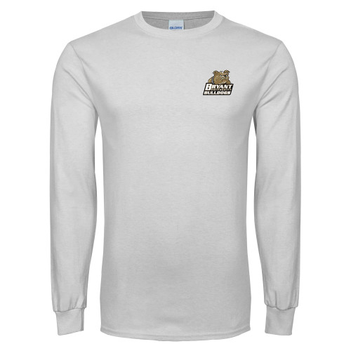  White Long Sleeve T Shirt - Bryant Official Logo