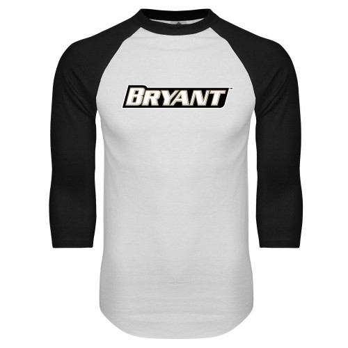 White/Black Raglan Baseball T Shirt - Bryant