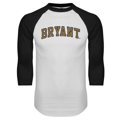  White/Black Raglan Baseball T Shirt - Arched Bryant