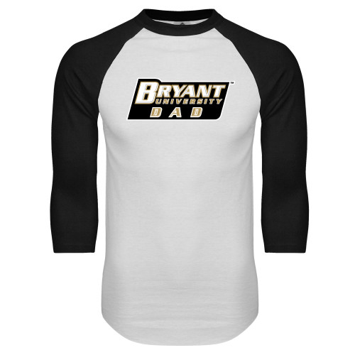  White/Black Raglan Baseball T Shirt - Dad