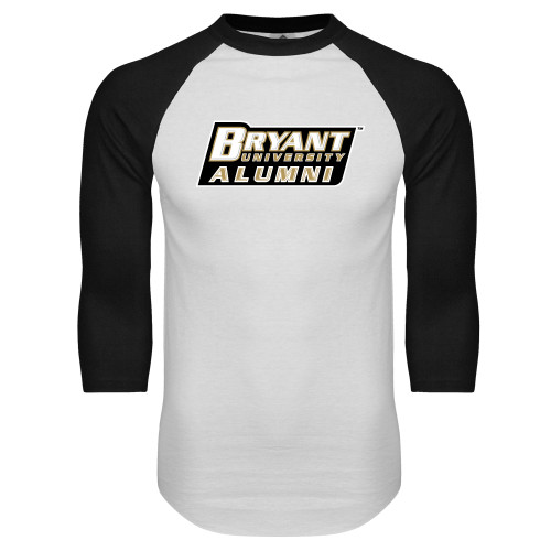  White/Black Raglan Baseball T Shirt - Alumni