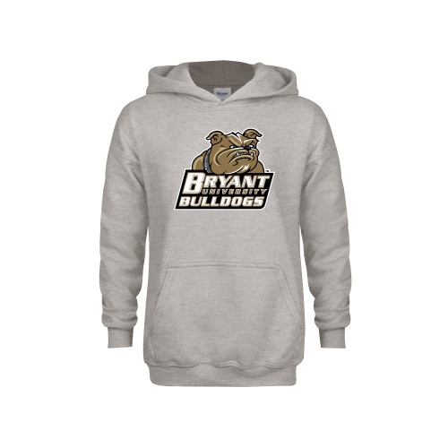  Youth Grey Fleece Hood - Bryant Official Logo