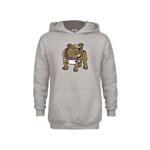  Youth Grey Fleece Hood - Bulldog