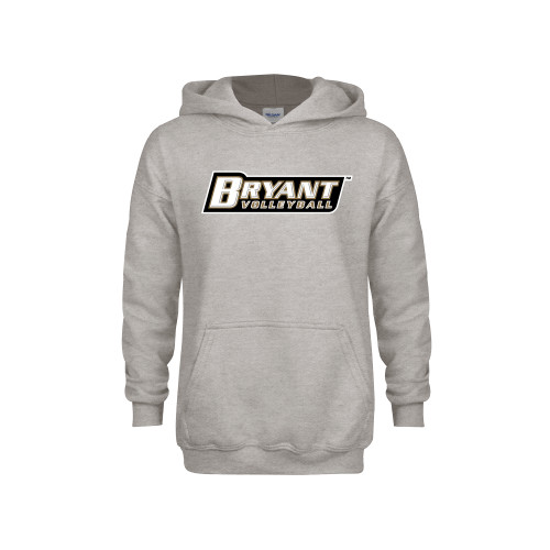  Youth Grey Fleece Hood - Volleyball