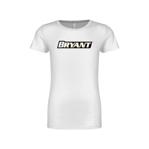  Next Level Girls White Fashion Fit T Shirt - Bryant