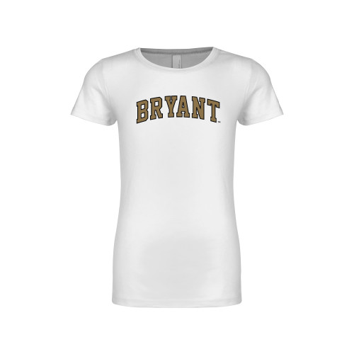  Next Level Girls White Fashion Fit T Shirt - Arched Bryant