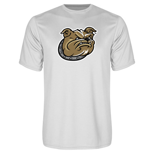 White Performance Tee - Bulldog Head