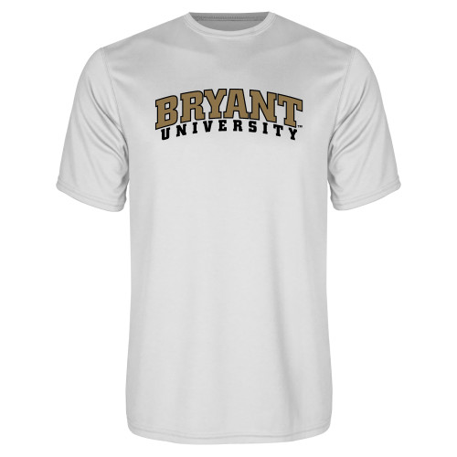  White Performance Tee - Arched Bryant University