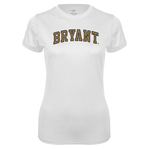  Womens White Performance Tee - Arched Bryant