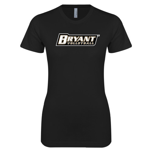  Next Level Womens Black Boyfriend Tee - Volleyball