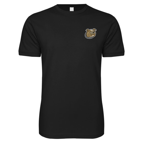  Next Level Black SoftStyle T Shirt - Bulldog Head