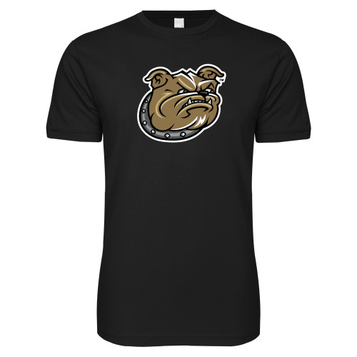  Next Level Black SoftStyle T Shirt - Bulldog Head