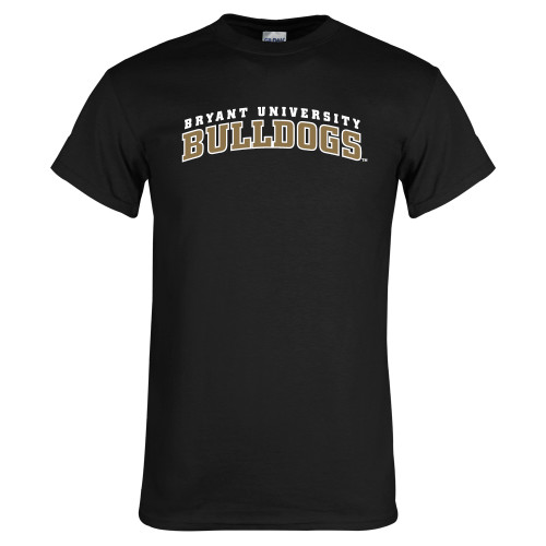  Black T Shirt - Arched Bryant University Bulldogs