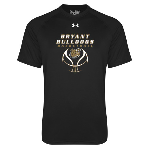  Under Armour Black Tech Tee - Basketball Stacked on Ball