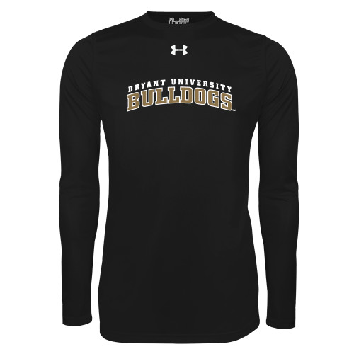  Under Armour Black Long Sleeve Tech Tee - Arched Bryant University Bulldogs