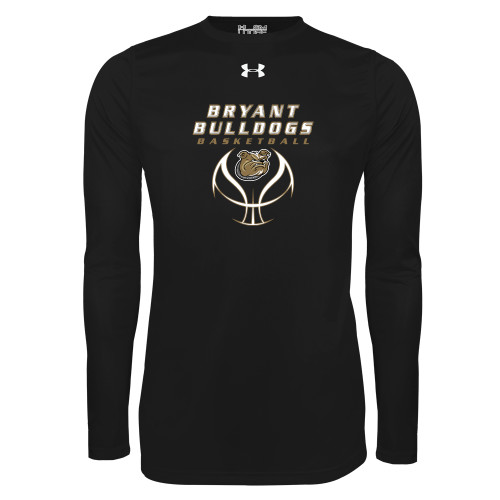  Under Armour Black Long Sleeve Tech Tee - Basketball Stacked on Ball