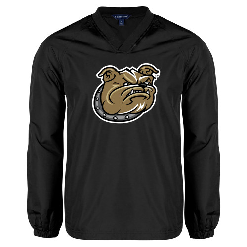  Black V Neck Raglan Windshirt - Bulldog Head